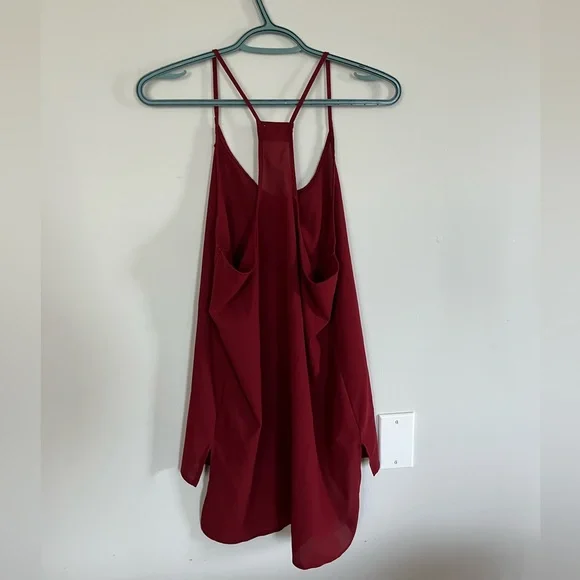 Red High-Low Tank Top - Picture 2 of 3